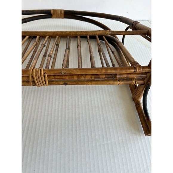 Vintage Boho Chic MCM Bamboo Magazine Holder/Rack Foldable - Picture 12 of 14